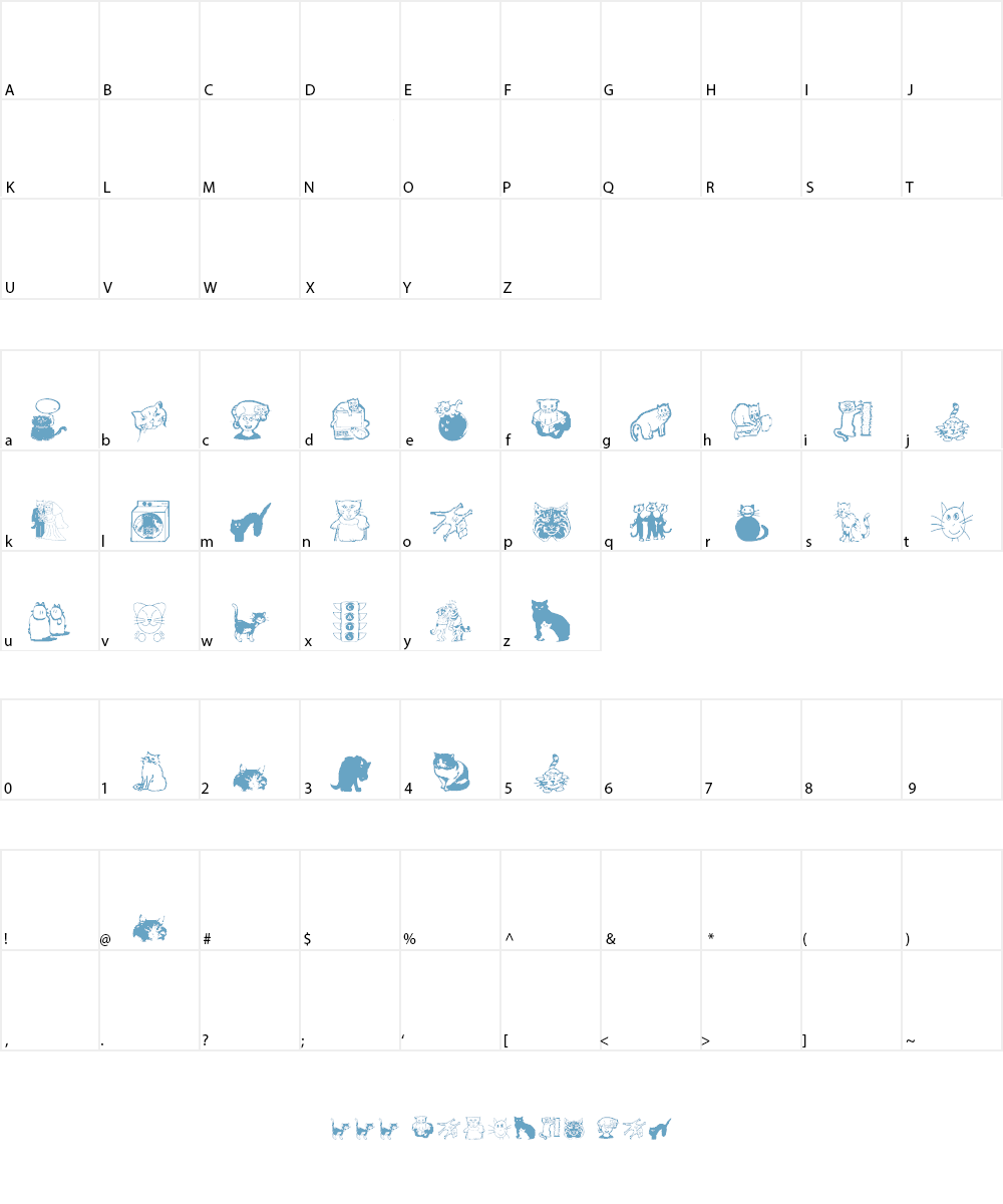 AEZ crazy cats Font Character
